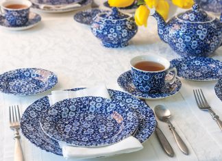 A Pretty Blue Calico Tea