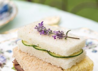 Mint Lavender–Cucumber Sandwiches