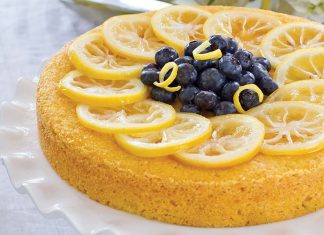 Lemon-Blueberry Cornmeal Cake