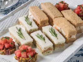Olive-Goat Cheese Tea Sandwiches