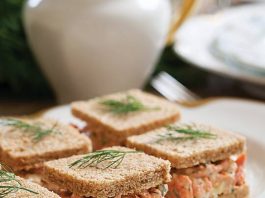 Salmon Salad Tea Sandwiches
