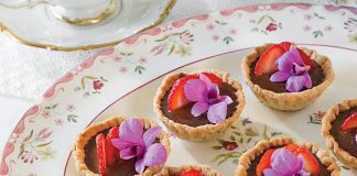 Strawberry–Chocolate Budino Tartlets