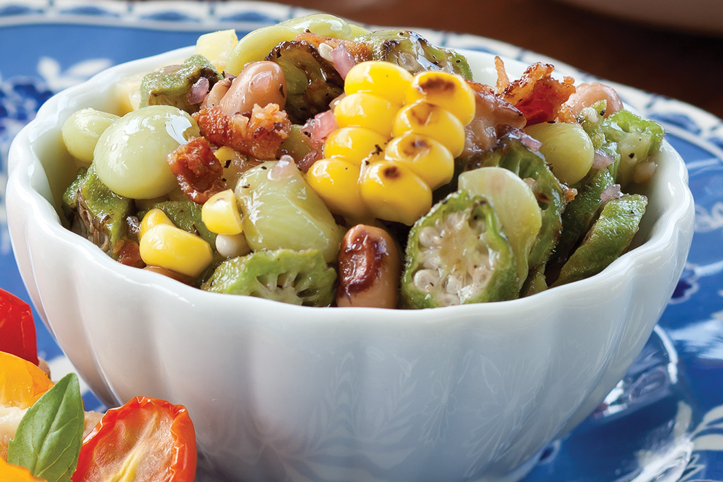 Chilled Succotash with Red Wine Vinaigrette