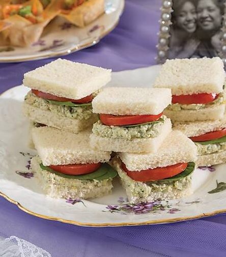 Green Goddess Chicken Salad Tea Sandwiches