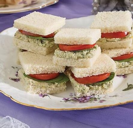 Green Goddess Chicken Salad Tea Sandwiches