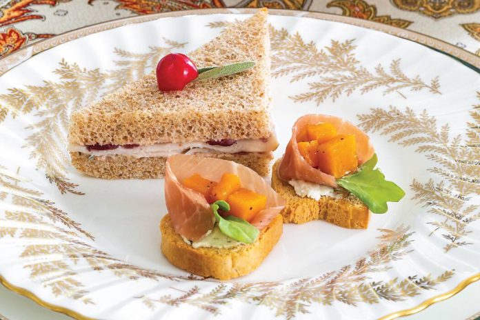 Turkey Tea Sandwiches with Cranberry-Sage Aïoli